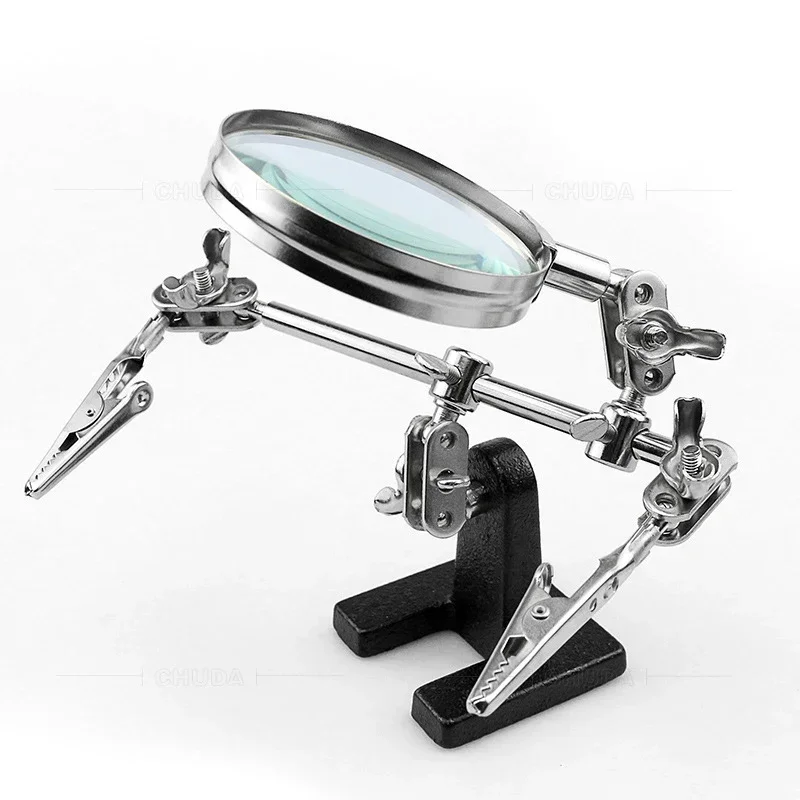 1pc Jewelry inlay auxiliary bracket welding clip magnifying glass circuit board adjustable magnifying welding clip