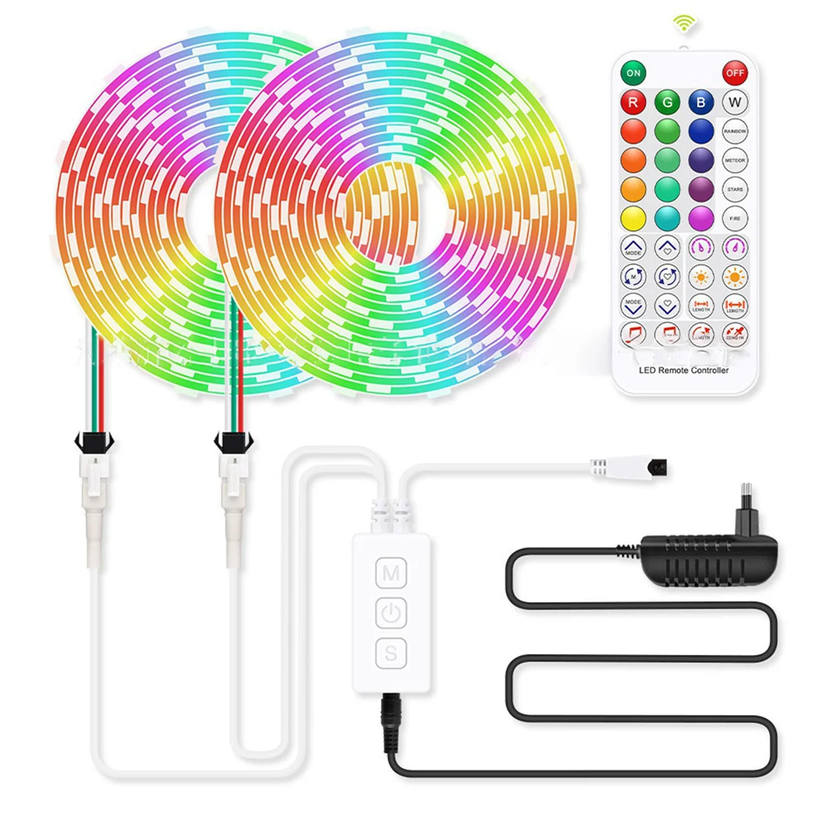 SEWS-3X SP611E WS2812B WS2811 Bluetooth Music LED Strip Controller IR38 Keys Remote APP For Addressable LED Lighting DC5V-24V