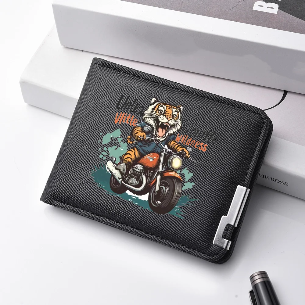 Männer Slim Geld Clip Brieftasche Kreditkarte ID Halter Casual Männlich Kurze Multi-kartenhalter Geldbörsen Geschäftsmann Bifold Brieftasche