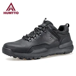 Humtto Lederen Casual Laarzen Voor Heren Luxe Designer Wandelschoenen Outdoor Klimmen Trekking Sneakers Heren Sport Wandelman Schoen