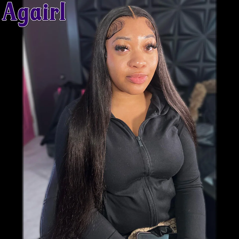 Perruque Lace Front Wig naturelle lisse rose à reflets, cheveux humains, 13x4, 6tage, Ready Go, 13x6, pre-plucked, 200%, pour femmes