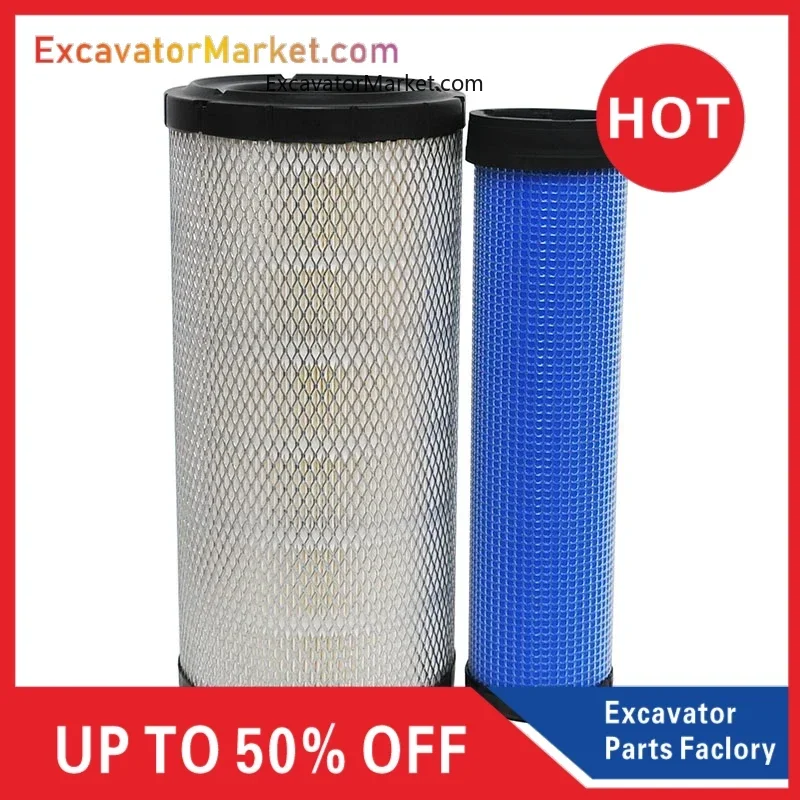 Excavator Parts For Sany 85 95 115 135-8-9-10 Yuchai 85 Liugong 906 Excavator Air Filter Element Excavator Parts