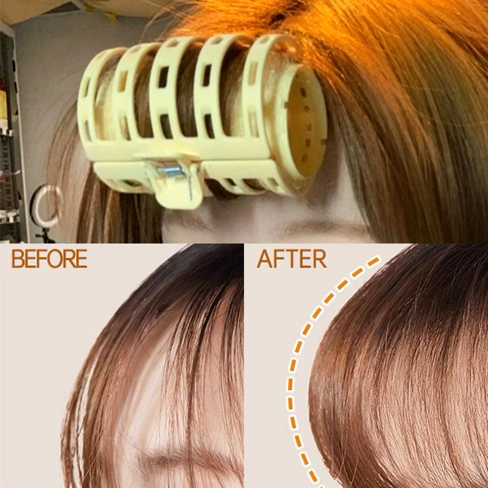 Random Color Spiral Bangs Curler Lazy Self-adhesive Bangs Curlers Portable Roller Bangs Curling Hair Styling Tools Women Makeup