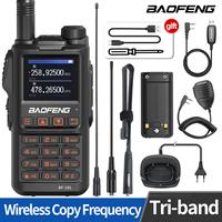 Baofeng BF-18L Walkie Talkie Tri Band Wireless Copy Frequency 999CH NOAA Long Range Type-C VHF UHF Portable Ham Two Way Radio