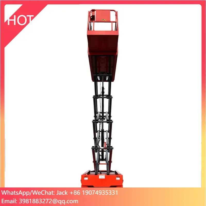 La mejor plataforma de trabajo de elevación aérea eléctrica de tijera 320 KG 400 KG 8 M 10 M 12M 14 M
