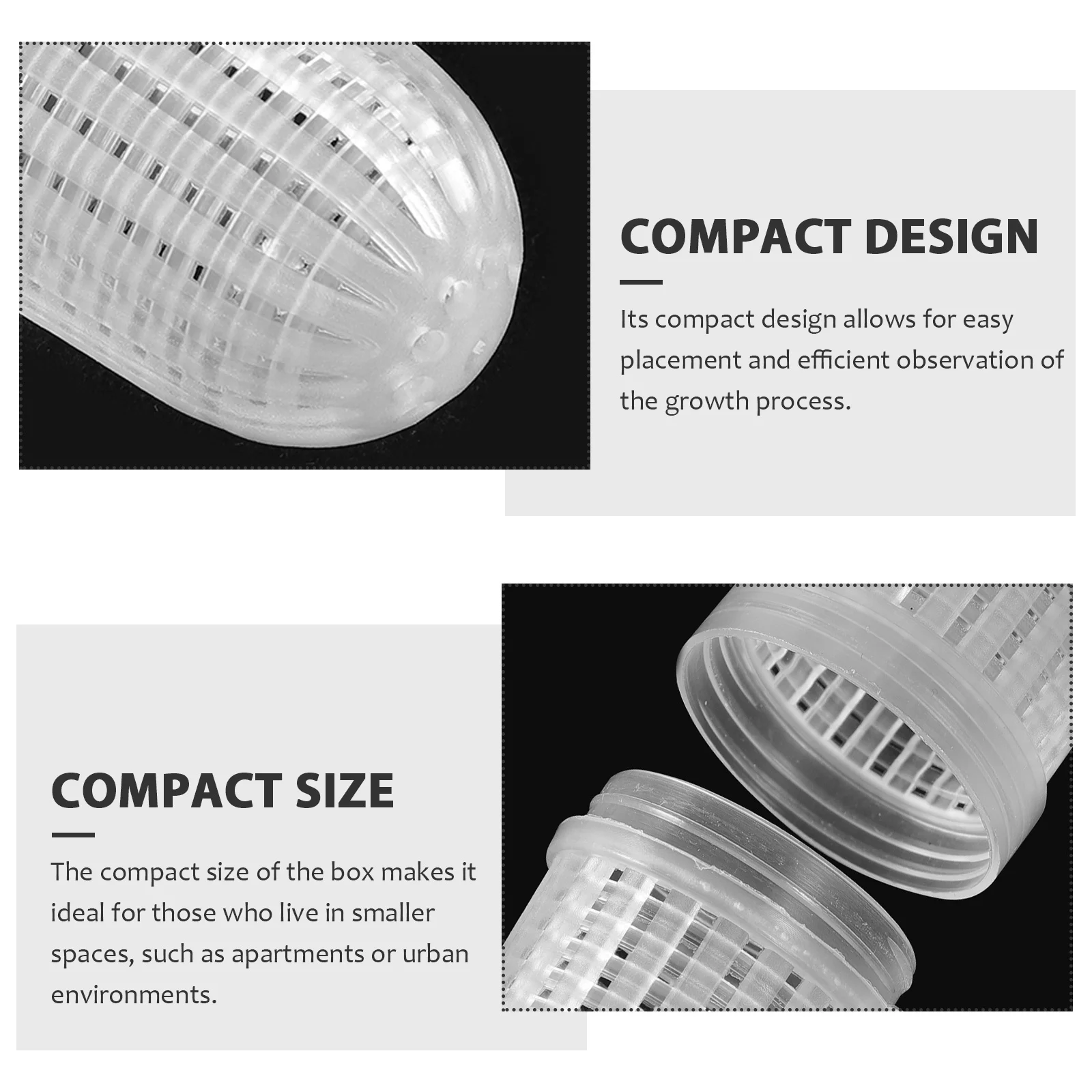 

10Pcs Earthworms Breeding Box Plastic Rainworm Observation Indoor Ventilative Worm Keeper for Gardening Soil Enrichment