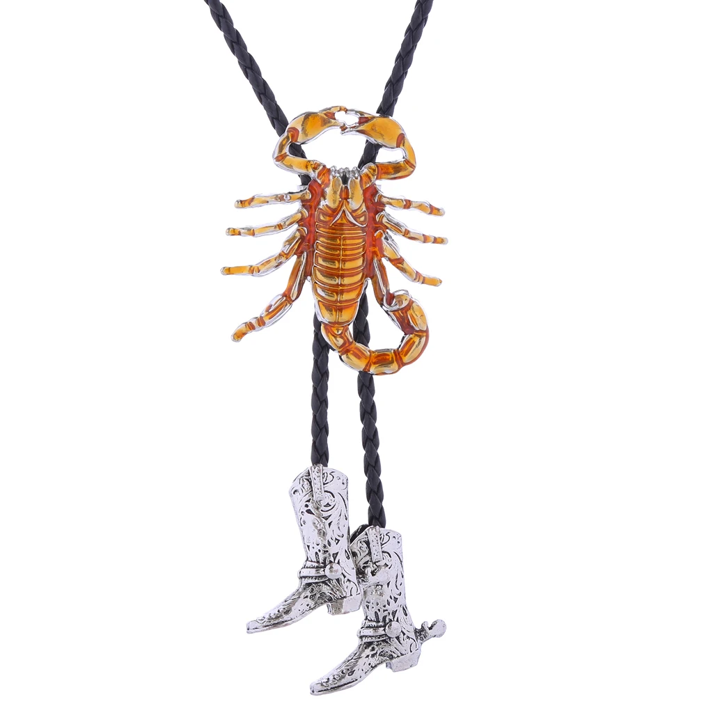 3D three-dimensional scorpion bolo tie tie pendant equestrian shirt accessories American western cowboy style tie