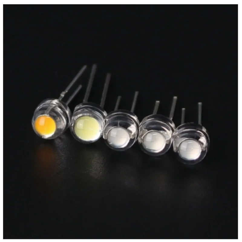 SAMIROB 50/100PCS Straw Hat LED 5mm Super Bright LED Diode F5 Light Emitting Blue Green Red Yellow White for DIY Electronic