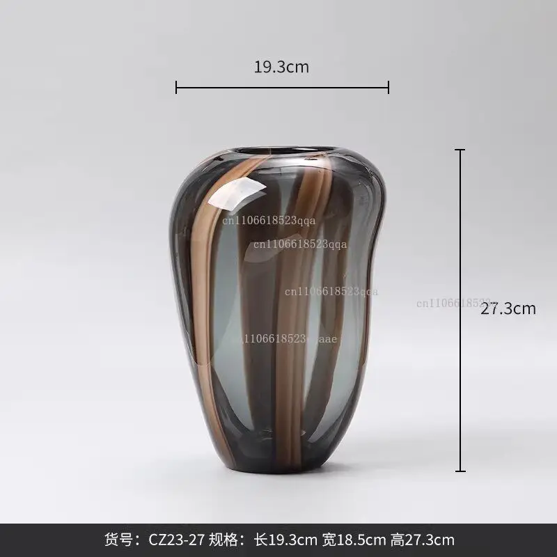 Best color striped special-shaped hydroponic glass vase sample room flower ware soft decoration flower ware ornament