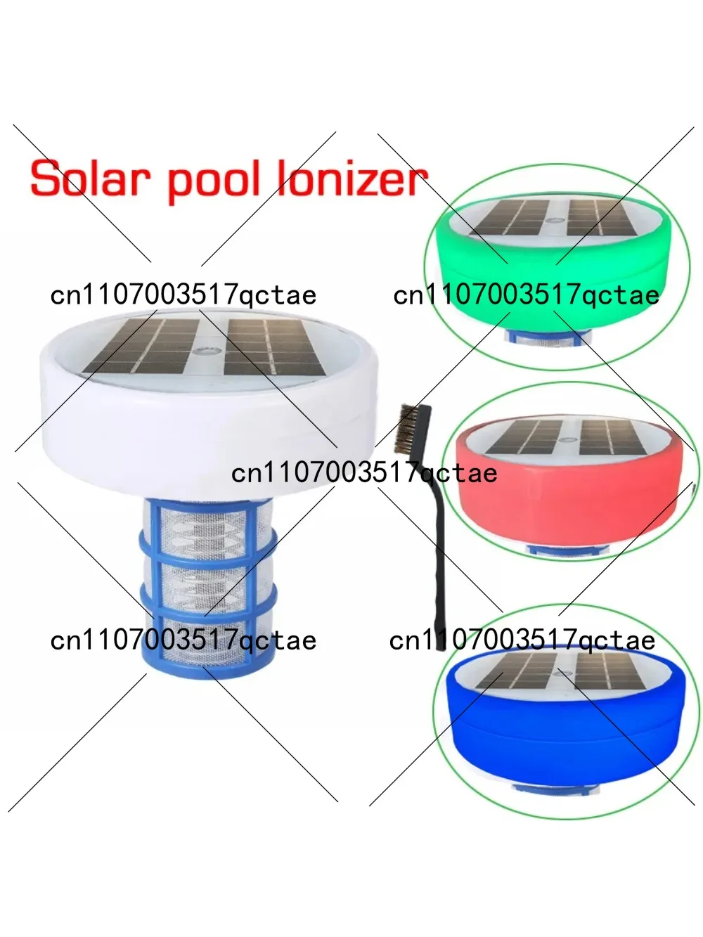 Swimming Pool Solar Copper Ion Purifier Algae  Floating Suppression Algae Removal Device Solar Pool Lonizer Up To 35000 Gal
