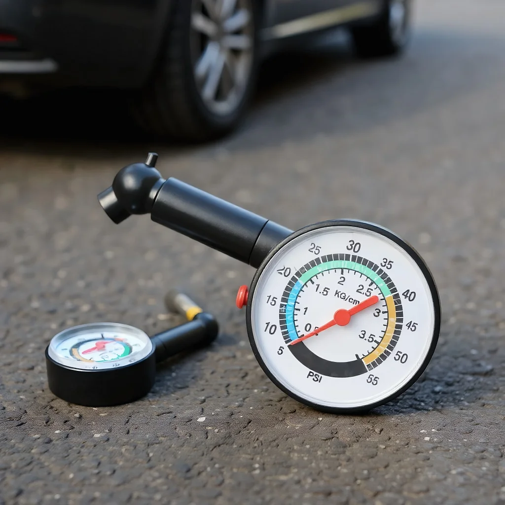 

Mini Car Tire Gauge Indicator - Air Pressure Dial Tester for Motorcycle Bicycle