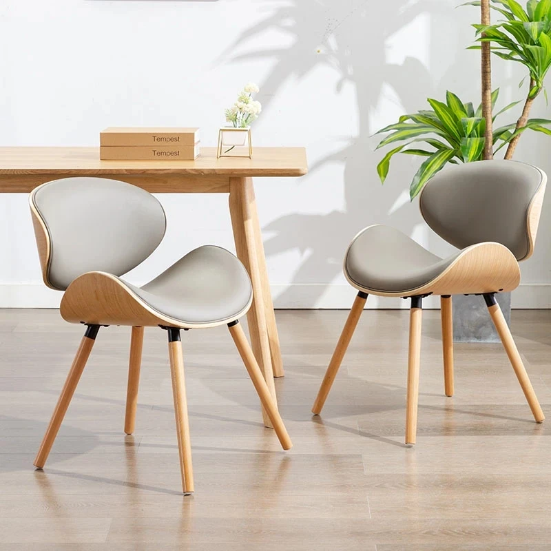 Chaises de salle à manger et de jardin en cuir et bois, mobilier moderne pour mariage, salon, maquillage, nouveauté