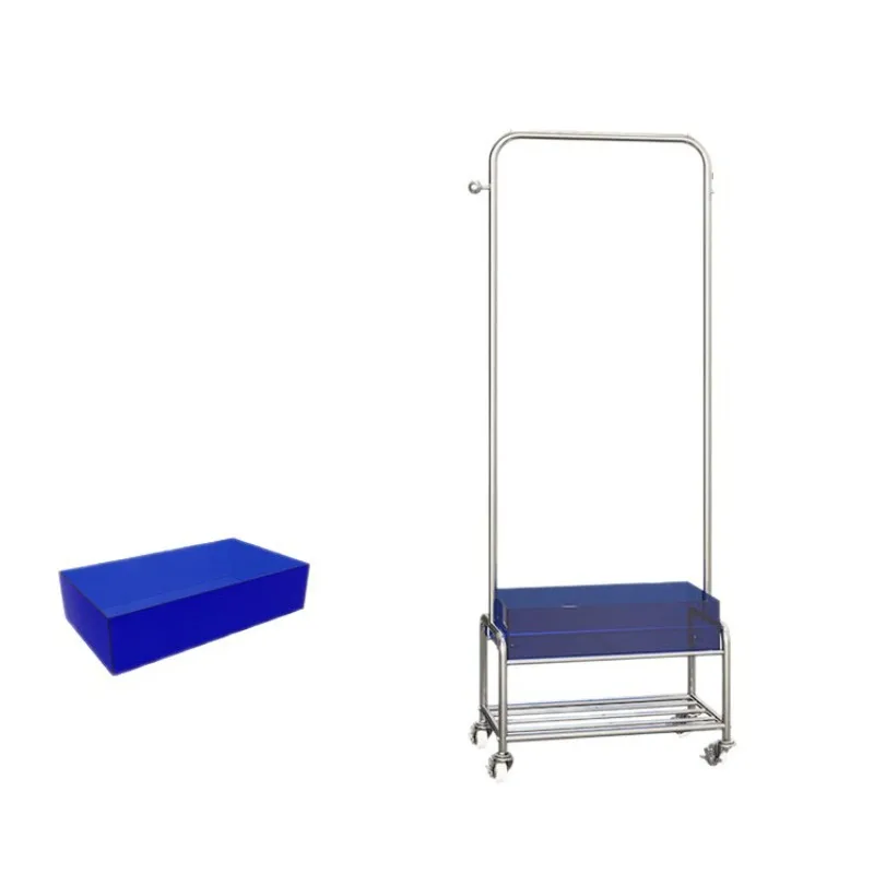 Stainless steel acrylic mobile storage shopping cart mobile rack