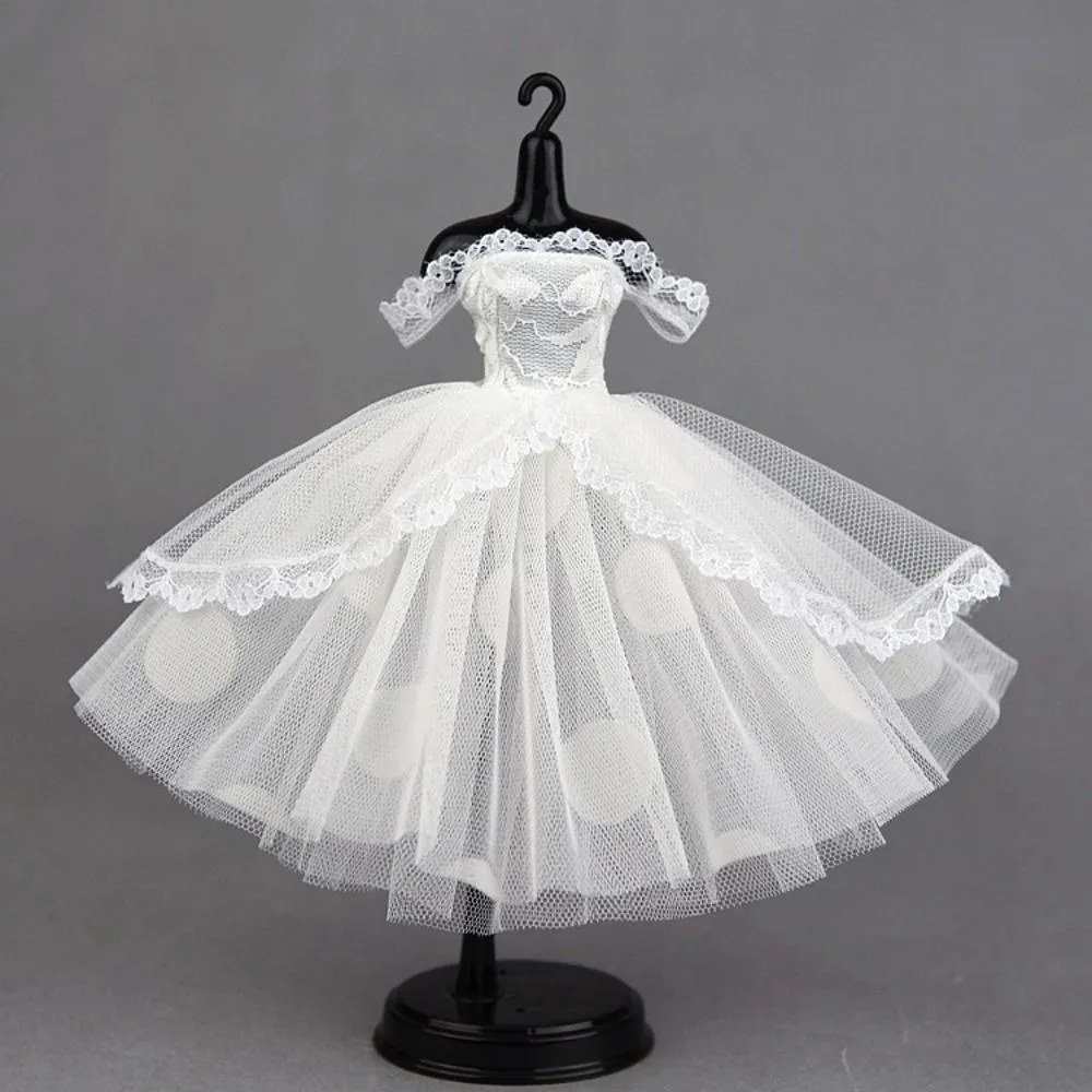 

Fashion Dress Up Dress Evening Party Tutu Dotted Lace Clothes Prom Dress Multilayer Princess Dress Accessories