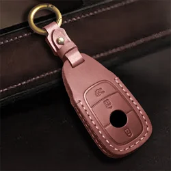 Car Key Case Cover Key Bag For Mercedes Benz A C E S Class W221 W177 W205 W213 Car-Styling Holder Shell Keychain Accessories