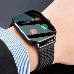 Reloj inteligente resistente al agua IP67 para hombre y mujer, pulsera con Bluetooth, respuesta a llamadas, Dial táctil completo de 2024 pulgadas, rastreador de actividad física, novedad de 1,69