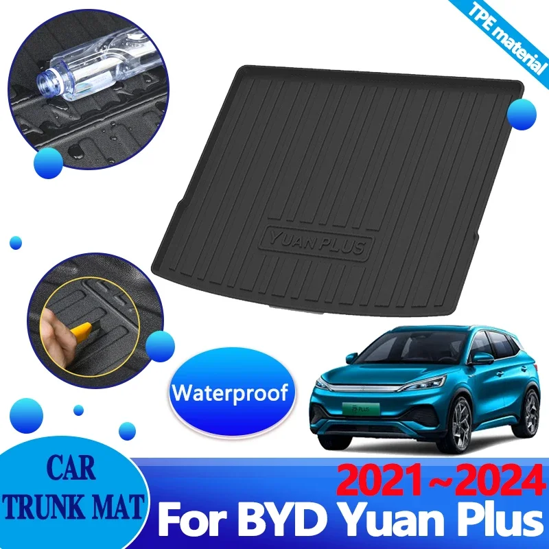 

Car TPE Trunk Mats for BYD Yuan Plus Accessories Atto 3 2021 2022 2023 Anti-dirty Liner Waterproof Carpet Protector Storage Pad