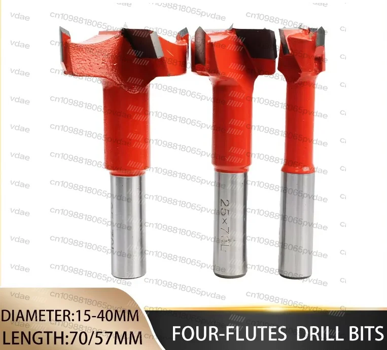 5PCS  Tungsten Carbide Woodworking Tools Four-Flutes  Drill Bits 70/57mm Length for Woodworking Machine Tools