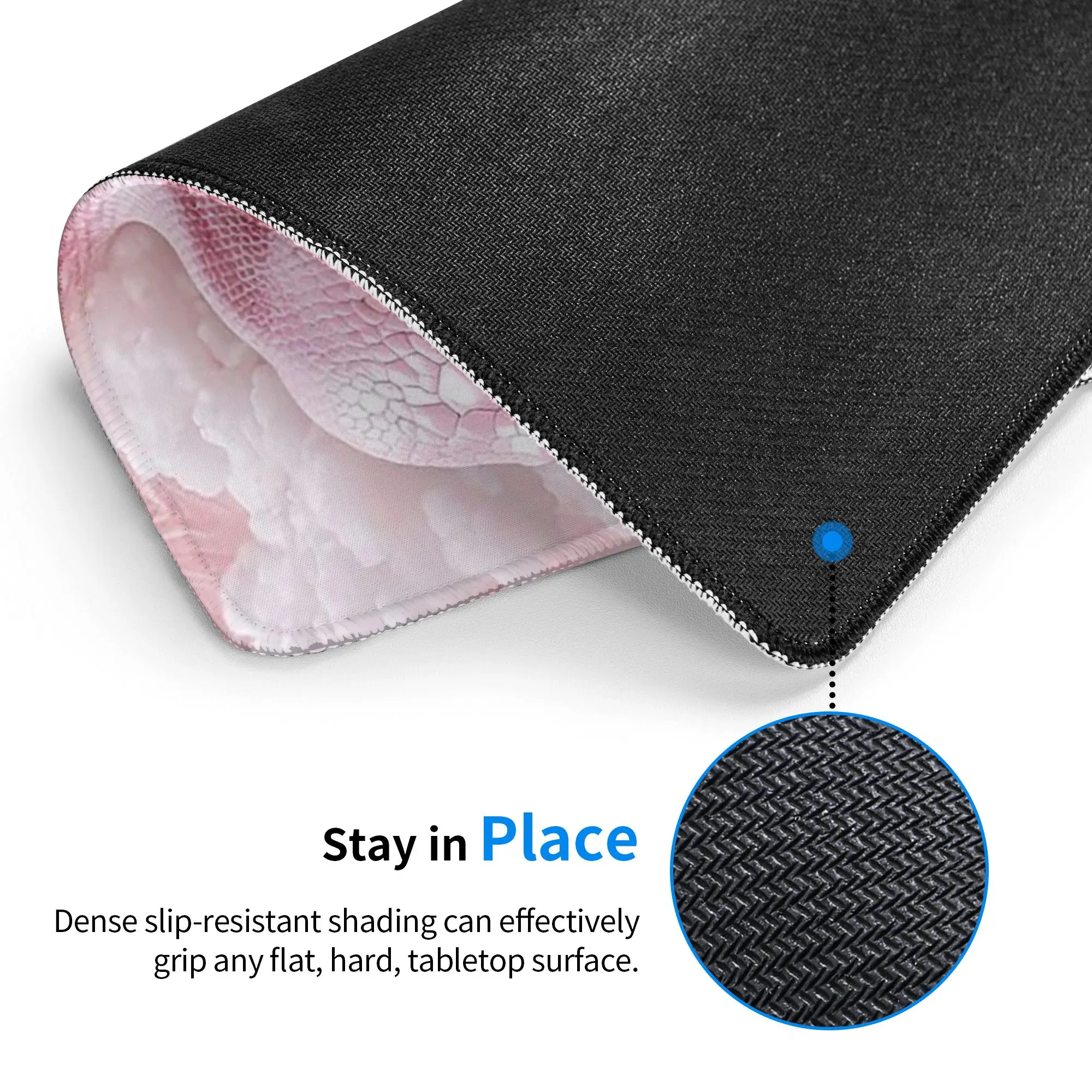 Golden Pink Cool Little Snake Mouse Pad Computer Keyboard Mouse Mat Gamer PC Laptop Desk Mat Office Accessories Table Mats