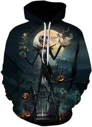 Nightmare Before Christmas Jack Sally Novelty Hoodie 3D Print Sweatshirts