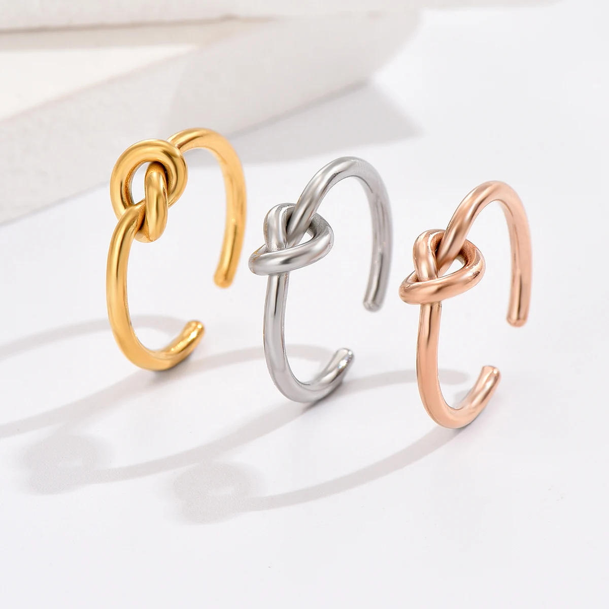 3PCS Stainless Steel Adjustable Toe Rings for Women Open Tail Finger Ring Hypoallergenic Toe Rings Set Summer Beach Foot Jewelry