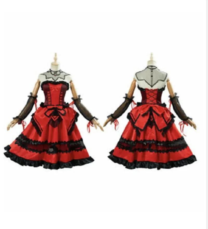 

Anime Date red maid Cosplay Costume Dress Set customized