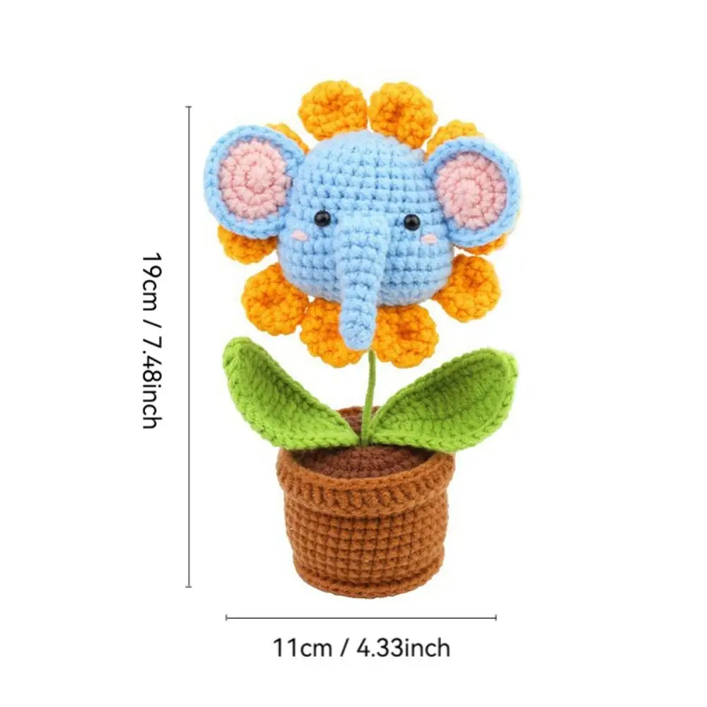 Kit de crochet animal en peluche fait à la main pour débutants, crochet de fil de dessin animé mignon, tutaple vidéo, accessoires de bricolage