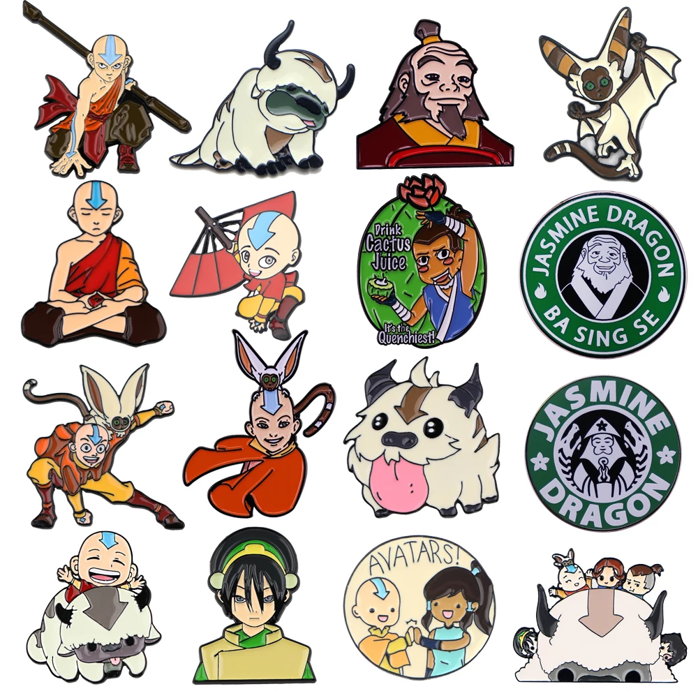 Avatar Men Pin Anime Chân Tặng Manga Nhật Bản Cặp Huy Hiệu Huy Hiệu Trên Ba Lô Thổ Cẩm Cho Quần Áo Thứ Dễ Thương Brooche