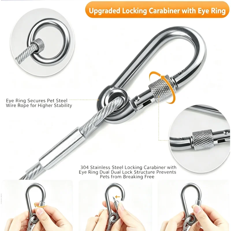 Portable Extra Long Thickened Coated Steel Wire Clothesline Durable Rust Resistant Laundry Cord for Camping Travel Outdoor Tempo