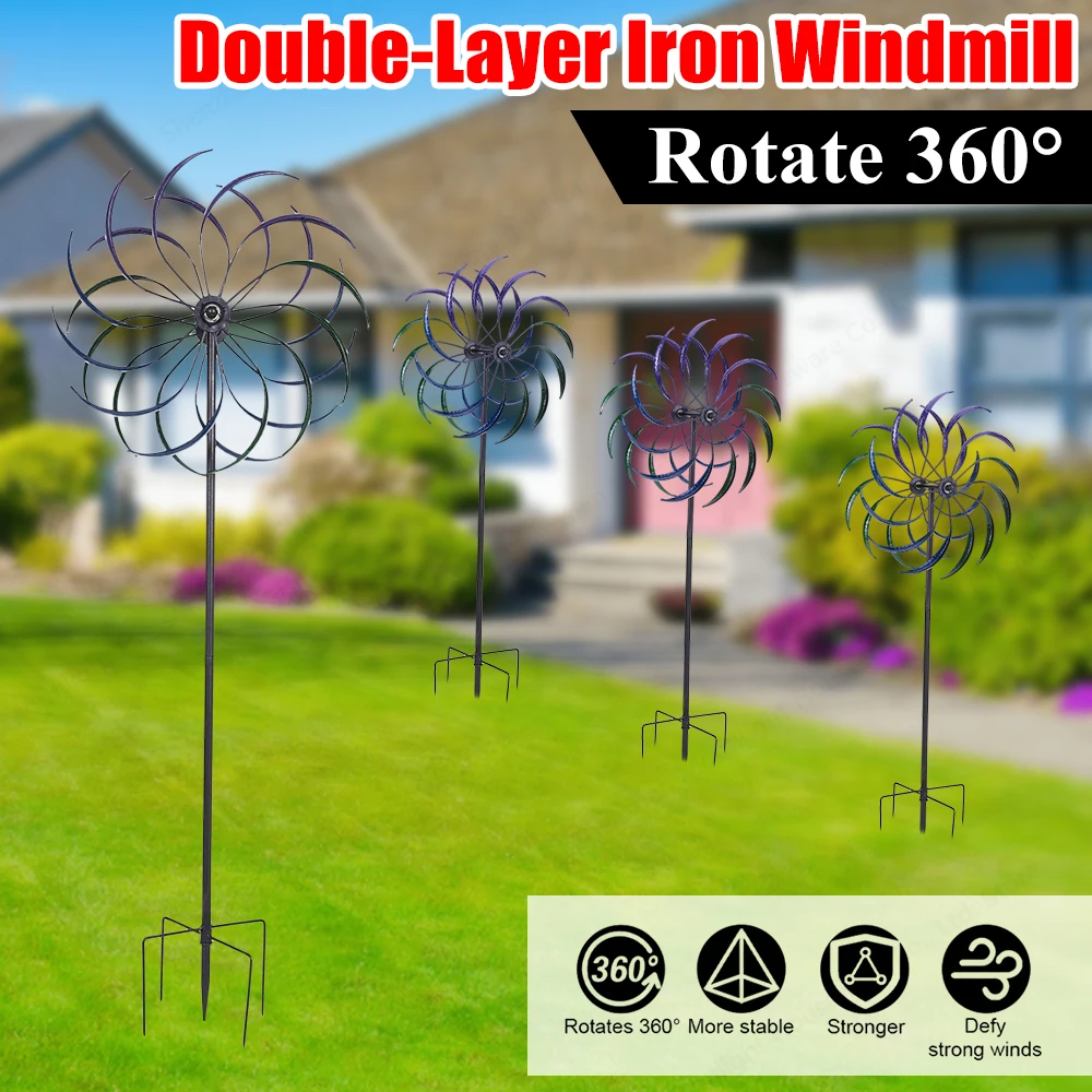 

Ветряные спиннеры для улицы, большие уличные железные ветряные скульптуры, ветряные мельницы для двора, сада, декоративные элементы для газона.