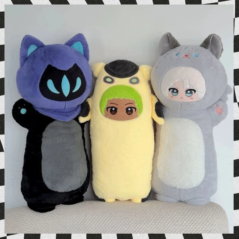 

80cm Doll Game VALORANT Omen Cat Cosplay Dolls Plush Stuffed Cute Figure Doll Bolster Soft Plushie Backpack Decoration Props