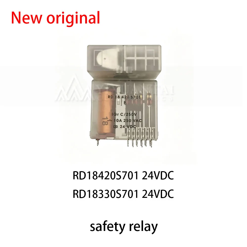 (1pcs) 100% New relay RD18420S701 24VDC RD18330S701 24VDC Safety relay with four open and two closed 10A14 pins