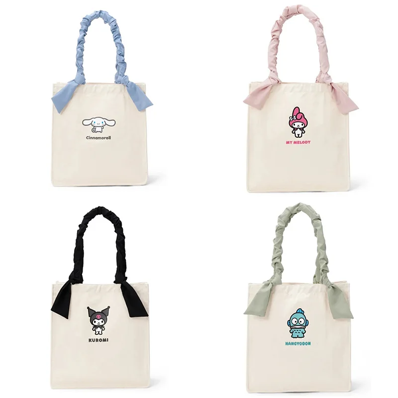 

Kawaii Sanrios Anime Cinnamoroll My Melody Kuromi Canvas Shoulder Bag Cute Cartoon Tote Bag Handy Eco-Friendly Shopping Bag Gift