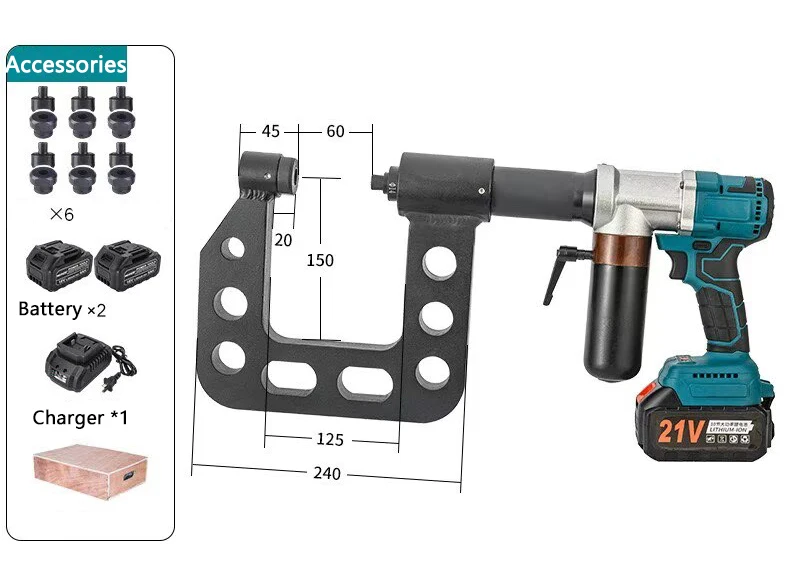 Electric Hole Opener MZS-150C Electric Hydraulic Drilling Machine Photovoltaic Iron Plate Punching Machine C-shape Steel Puncher