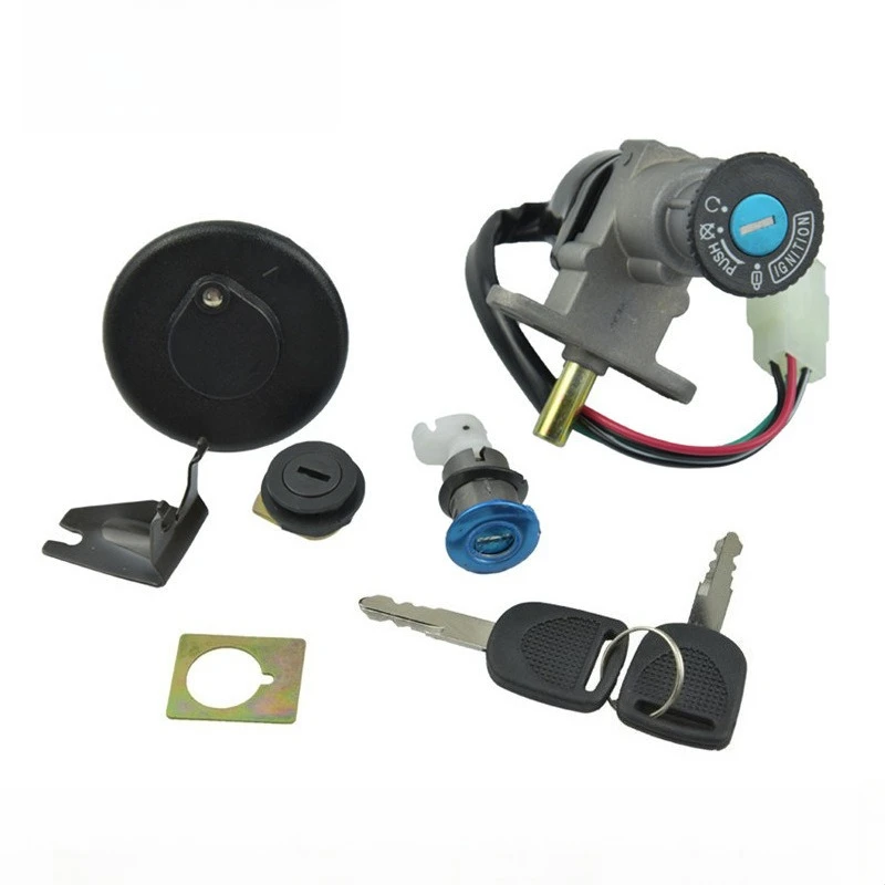 

Complete Motorcycle Lock Set for GY6 50/125 Scooter - B08/B09 Ignition, Fuel Tank & Door Lock