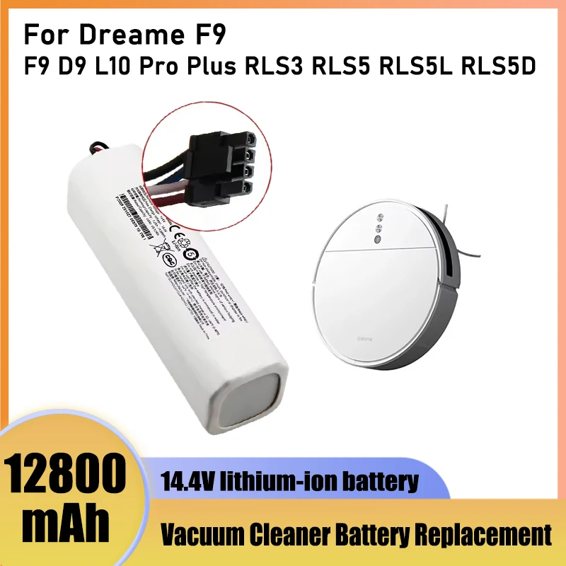 For Dreame F9 D9 L10 Pro Plus S10 S20 X10 Robot Vacuum Cleaner 14.4V Rechargeable Lithium ion Battery Leader Battery Life