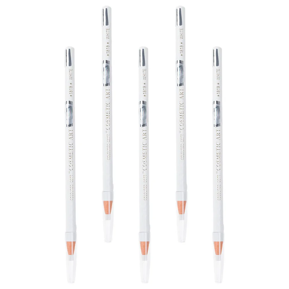 5 pièces crayon à sourcils blanc imperméable stylo de maquillage pour les femmes naturel tridimensionnel sourcils maquillage femmes crayons à sourcils