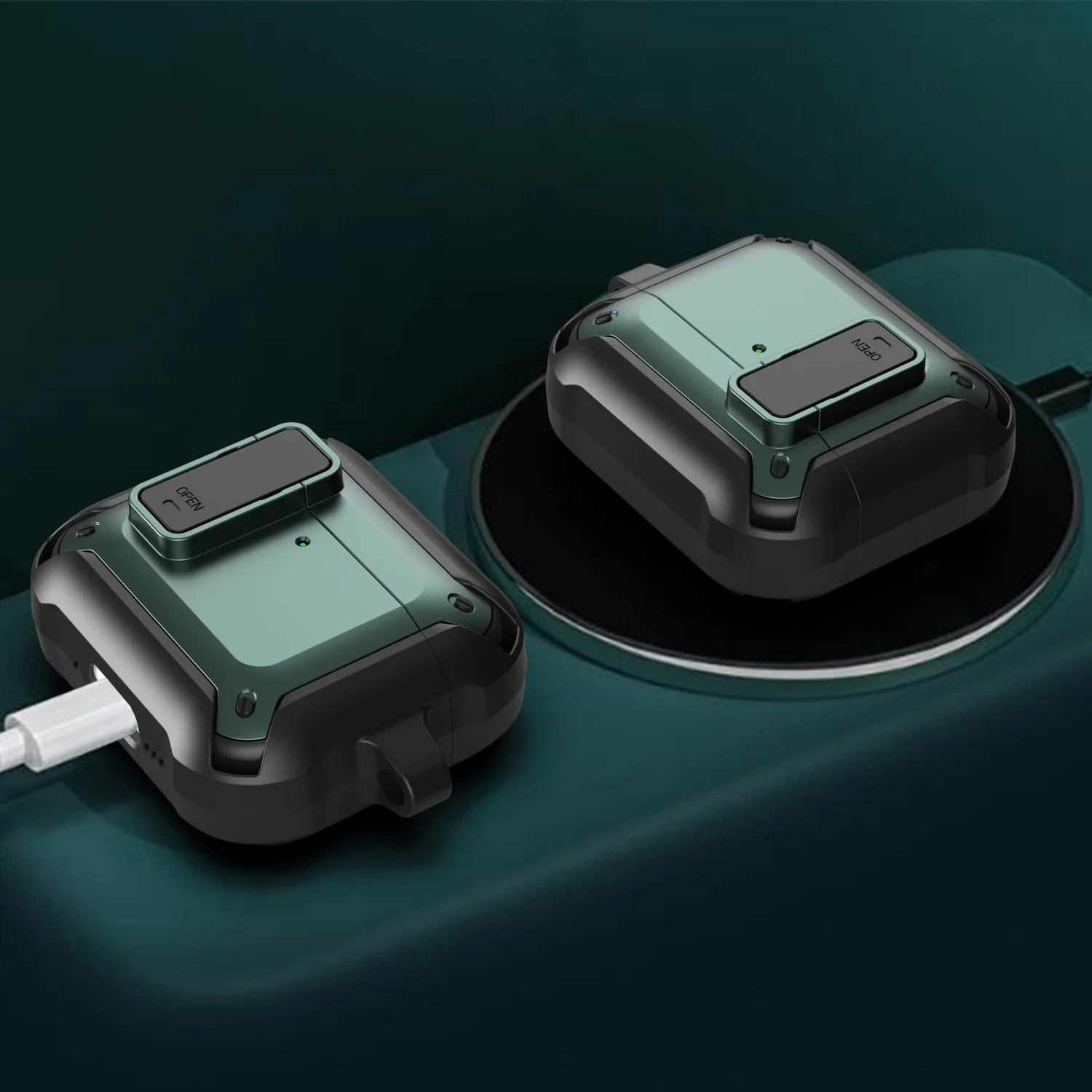 غطاء قفل أمان لـ Airpods 4 ، Bumblebee ، غطاء سماعة أذن بمفتاح فاخر مع سلسلة مفاتيح لـ Apple