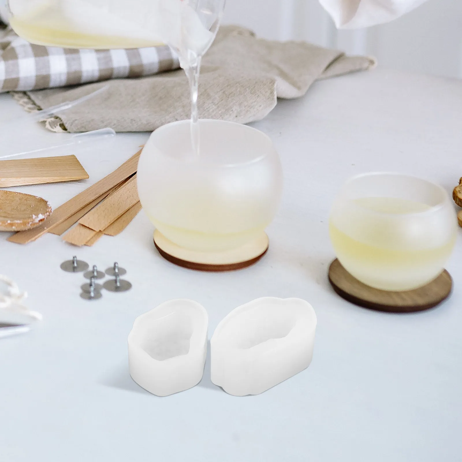 

2Pcs Crystal Cluster Silicone Molds for Epoxy Resin Jewelry Making DIY Pendant Casting High Precision Reusable Resin Molds