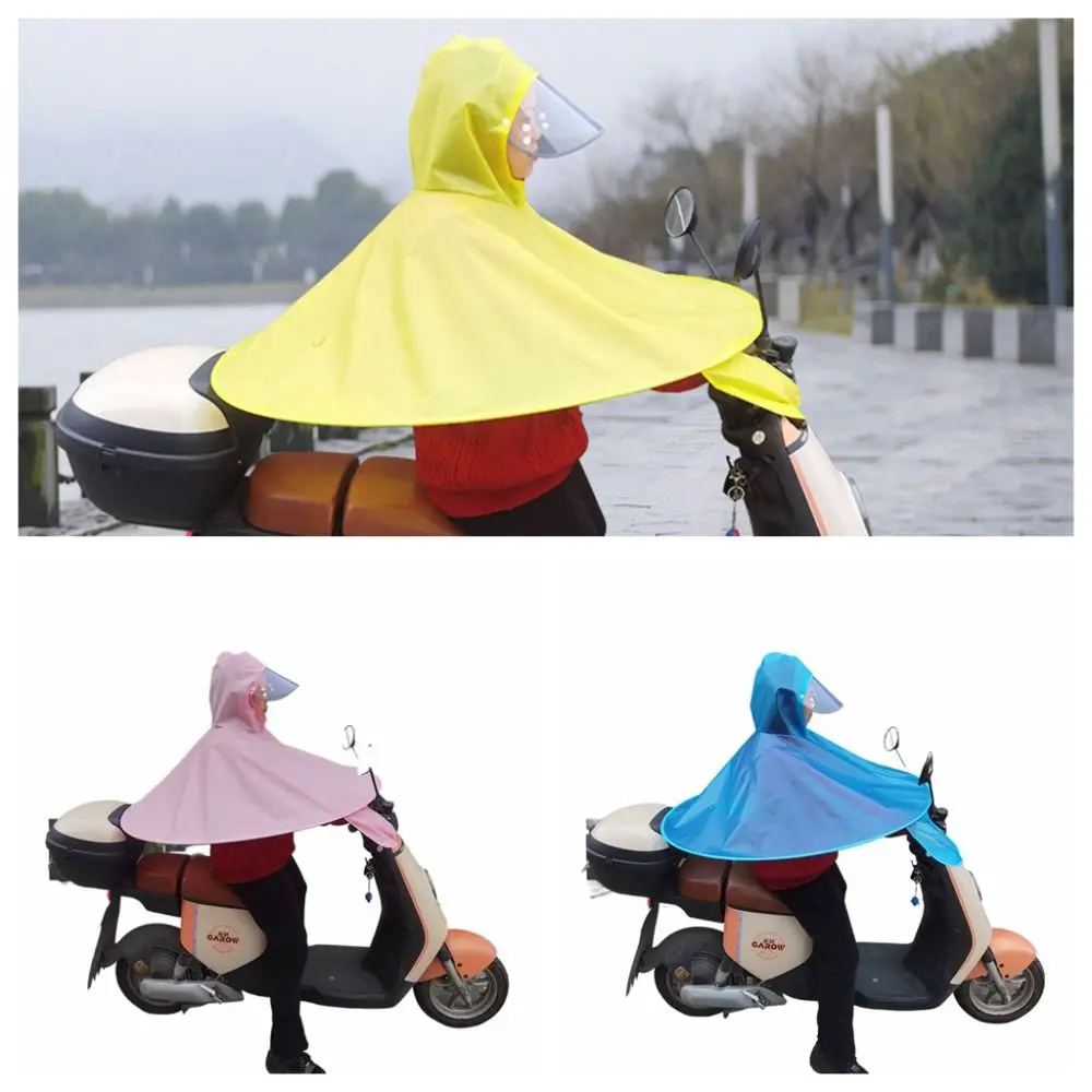 Chubasqueros impermeables para ciclismo eléctrico para mujer, Poncho de una sola persona, Impermeable para exteriores, chubasquero con capucha engrosado