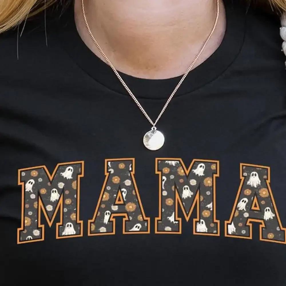 

Симпатичная рубашка для мамы на Хэллоуин в стиле ретро для мамы