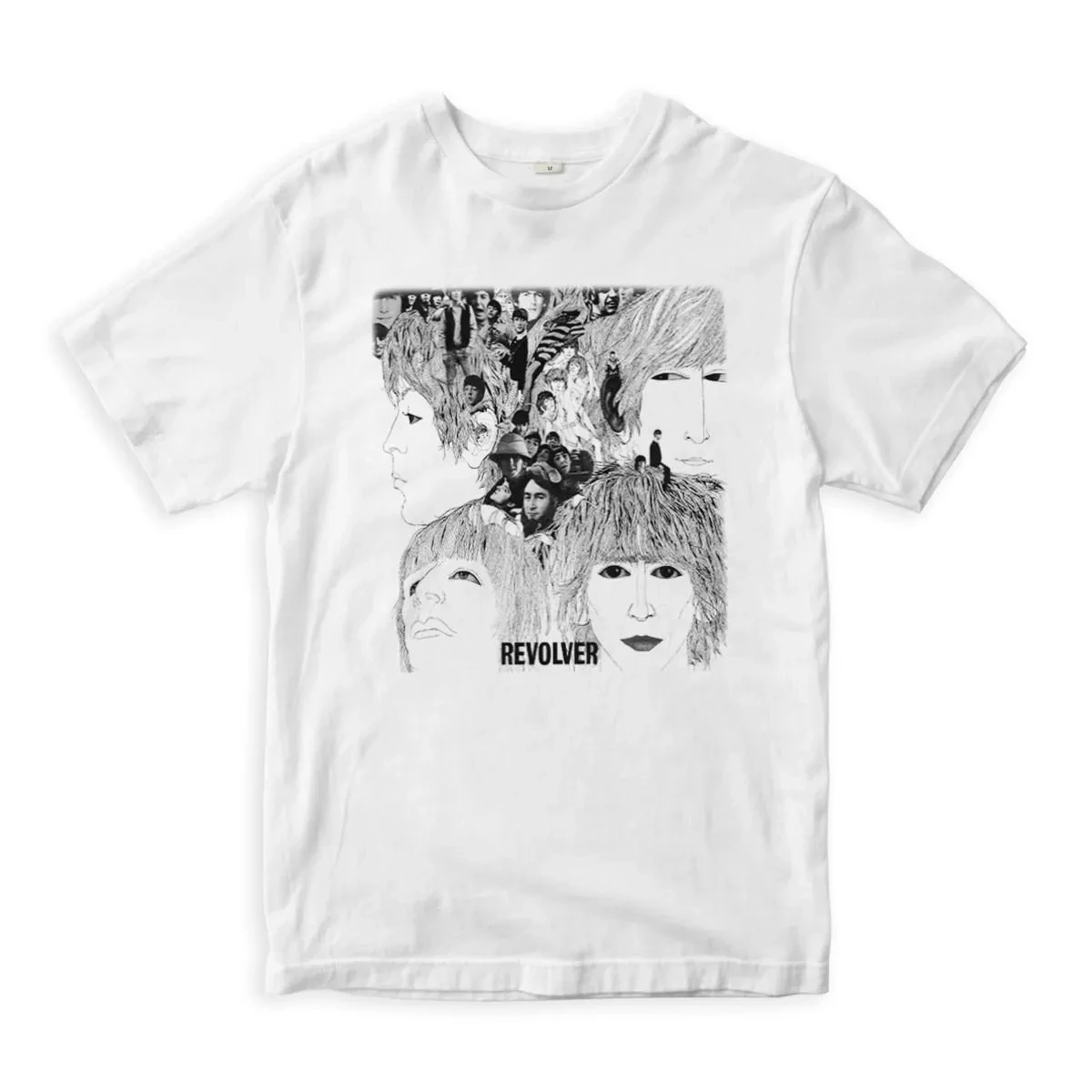 The Beatles Revolver Album Graphic T‑Shirt, Unisex O‑Neck Short‑Sleeve Multi‑Size Retro Rock Fan Streetwear Daily Top