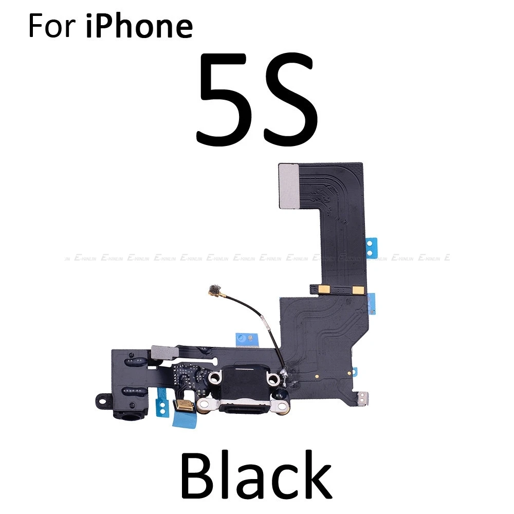 USB Charger Plug Charging Port Dock Connector Flex Cable For iPhone 4 4S 5 5S 5C With Mic HeadPhone Audio Jack Repair Parts