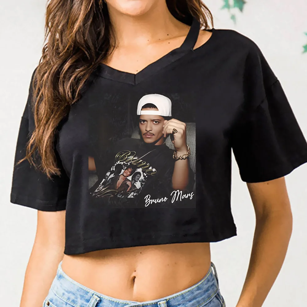 Bruno Mars cropped top ladies graphic scene  meme clearance sales t-shirt baddie gothic vintage grunge
