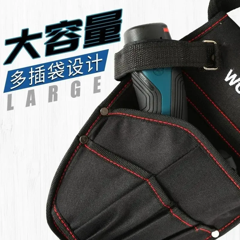 Hardware tools large capacity Fanny pack Multifunctional electrical maintenance kit hanging bag Electric drill bag canvas bag