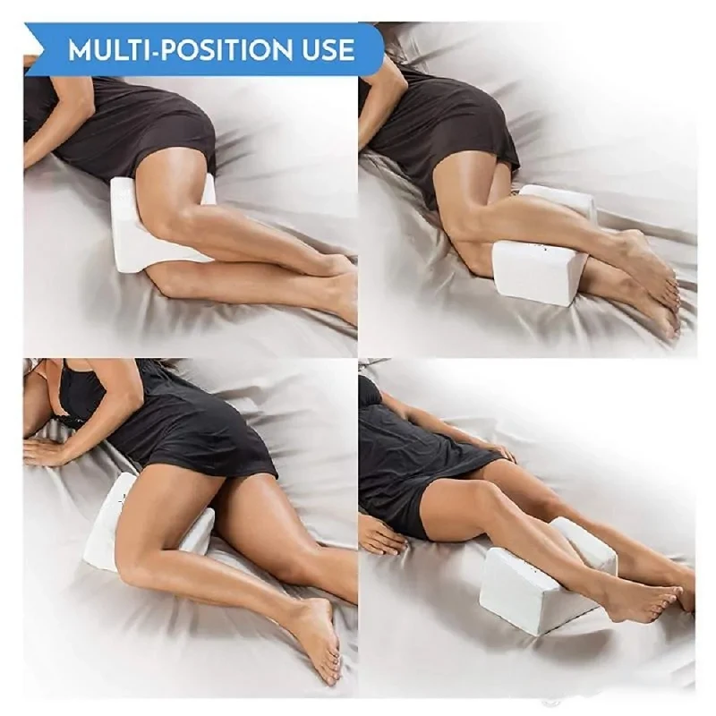 Memory Foam Knee Pregnancy Wedge Pillow for Sleeping Sciatica Back Hip Joint Pain Relief Contour Thigh Leg Pad Support Cushion