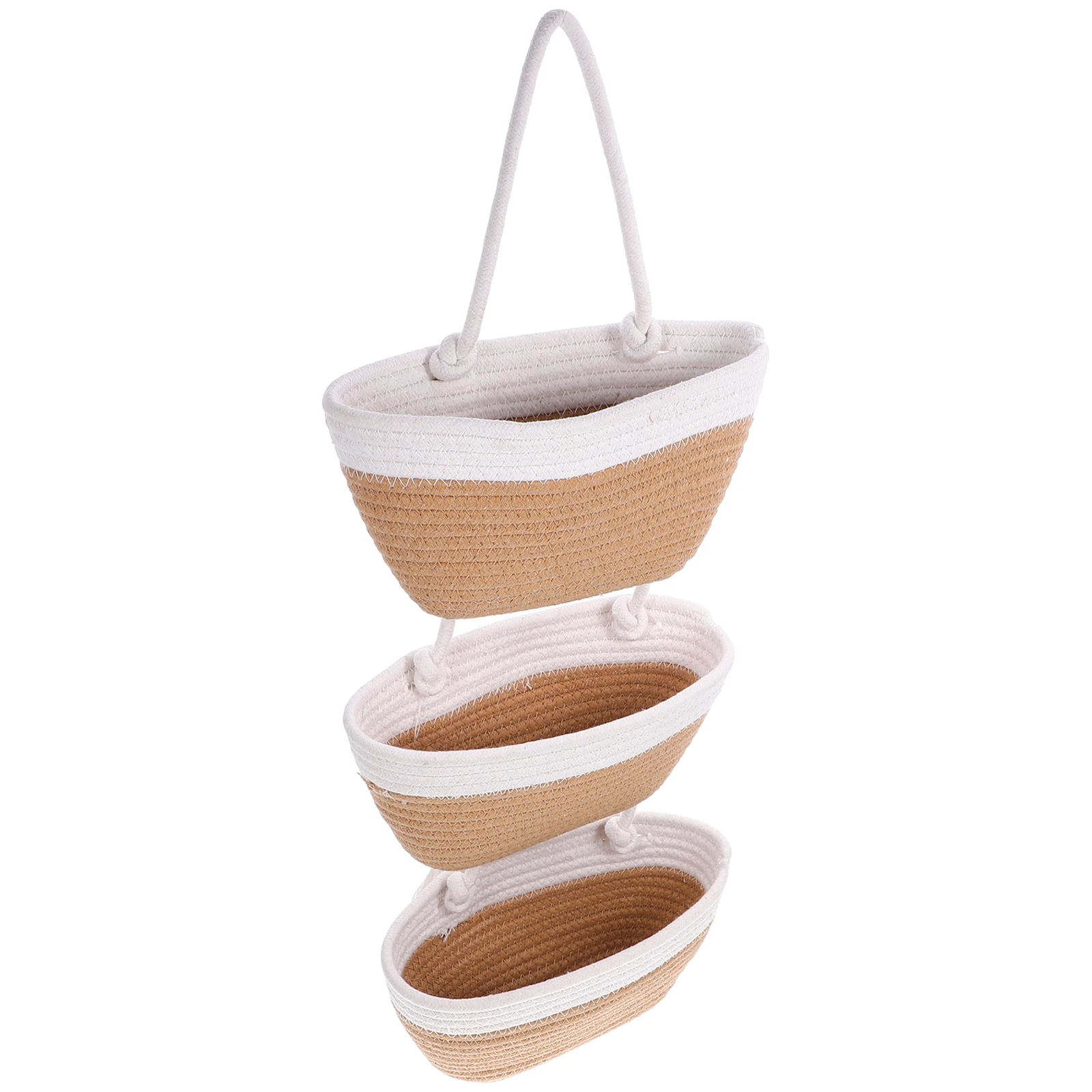 

Wall Storage Basket Indoor Hanging Baskets Woven Organizer for Small Living Room