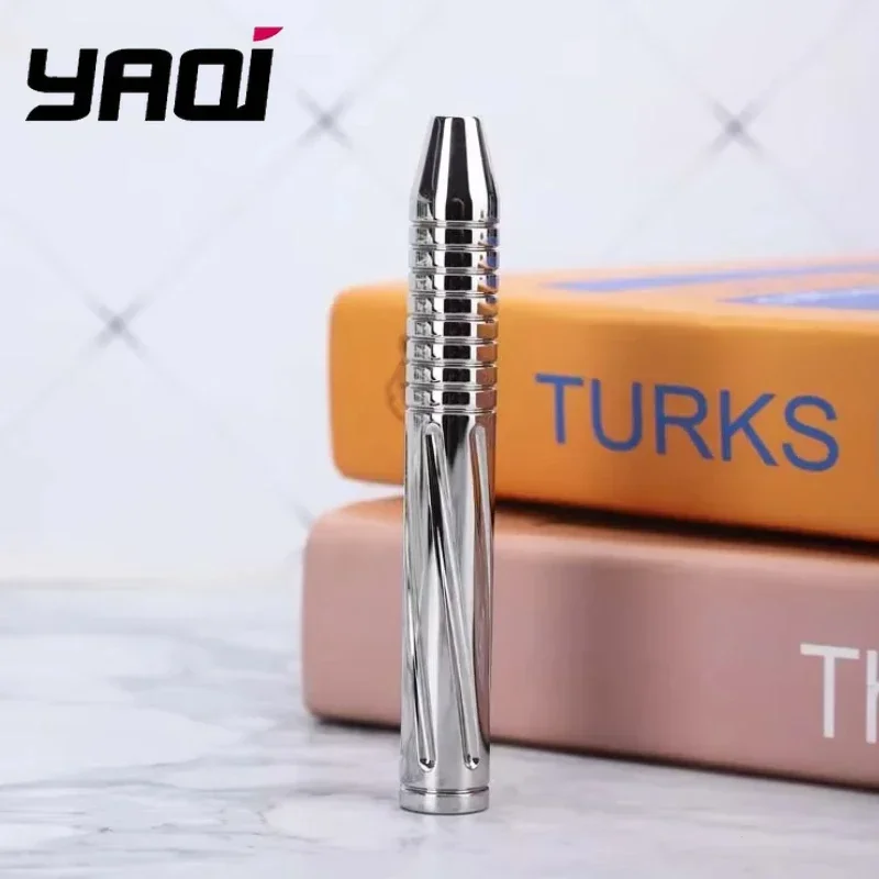 YAQI BULLET Sicherheitsrasierer aus poliertem Edelstahl für Herren, modisch, einzigartig, tragbar, ersetzt den Rasierergriff