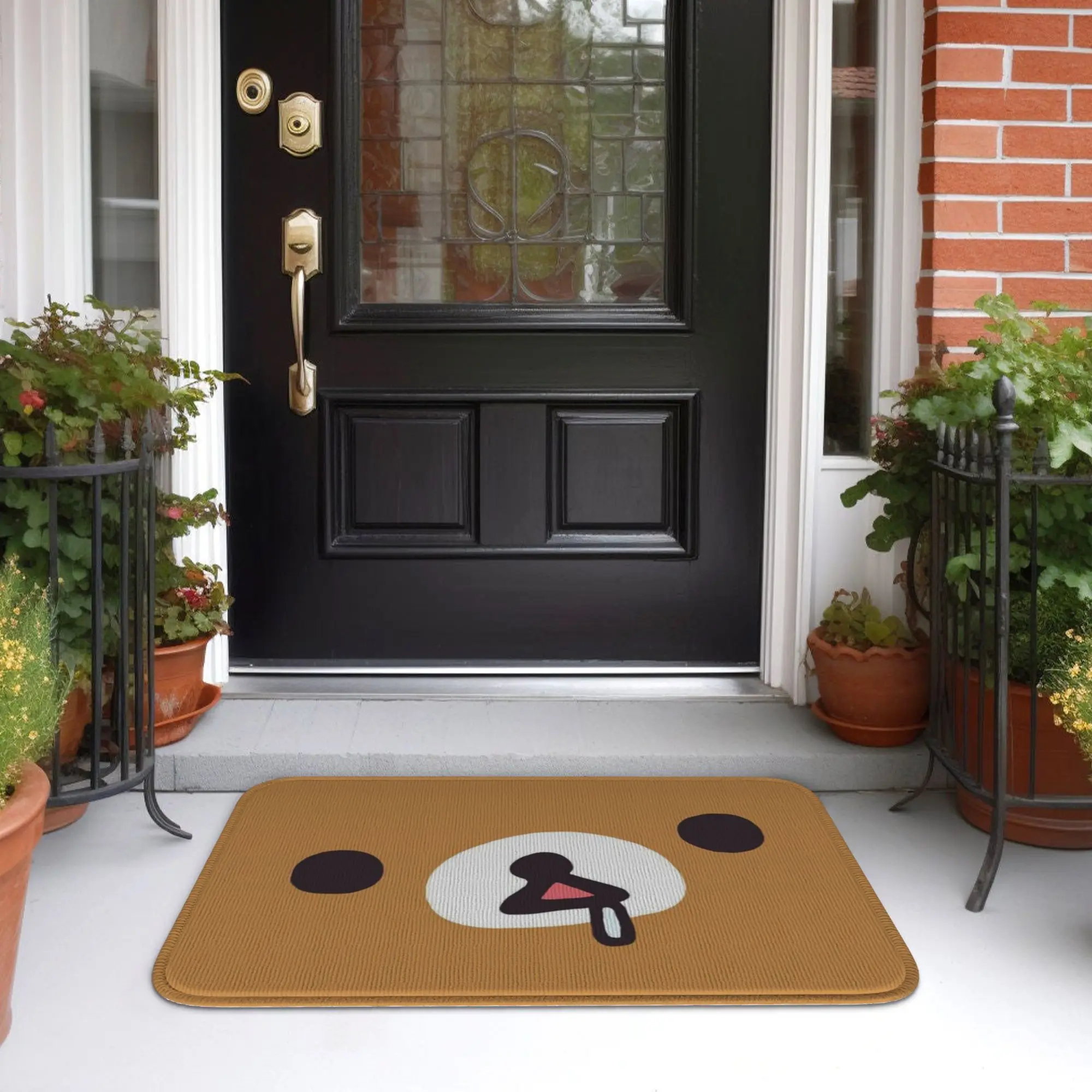 R-Rilakkumaes Cartoon Floor Door Kitchen Bathroom Mat Anti-Slip Indoor Doormat Garden Living Room Entrance Rug Carpet Footpad view 5