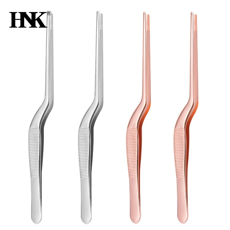 Ear Nose Earpick Wax Removal Forceps Angled Clamp Nasal Tool Curved Earwax Tweezers Clip Eyelash Remover Cleaner Tweezer